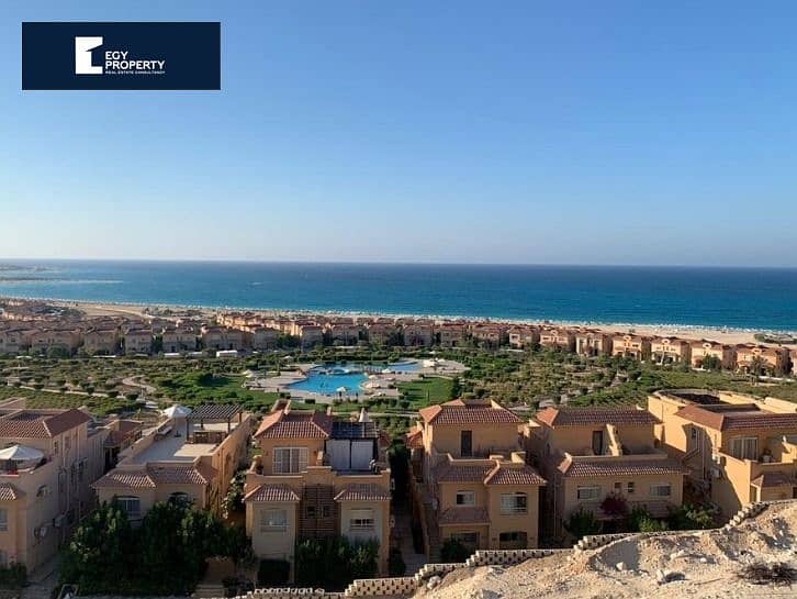 أقل مقدم لتوين هاوس مطل على البحر تشطيب كامل للبيع في تلال نورث بالتقسيط على 7 سنوات Telal North Coast 0