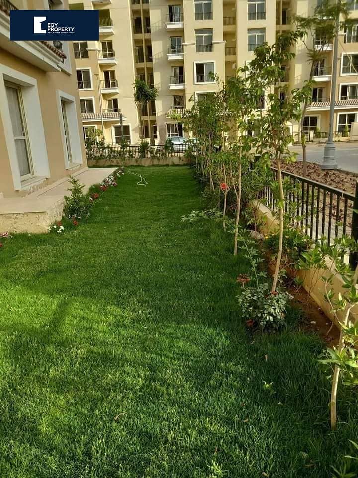 Own a 3 bedrooms with garden Apartment in New Cairo with 5% down payment and rest over 8 years in Sarai 0