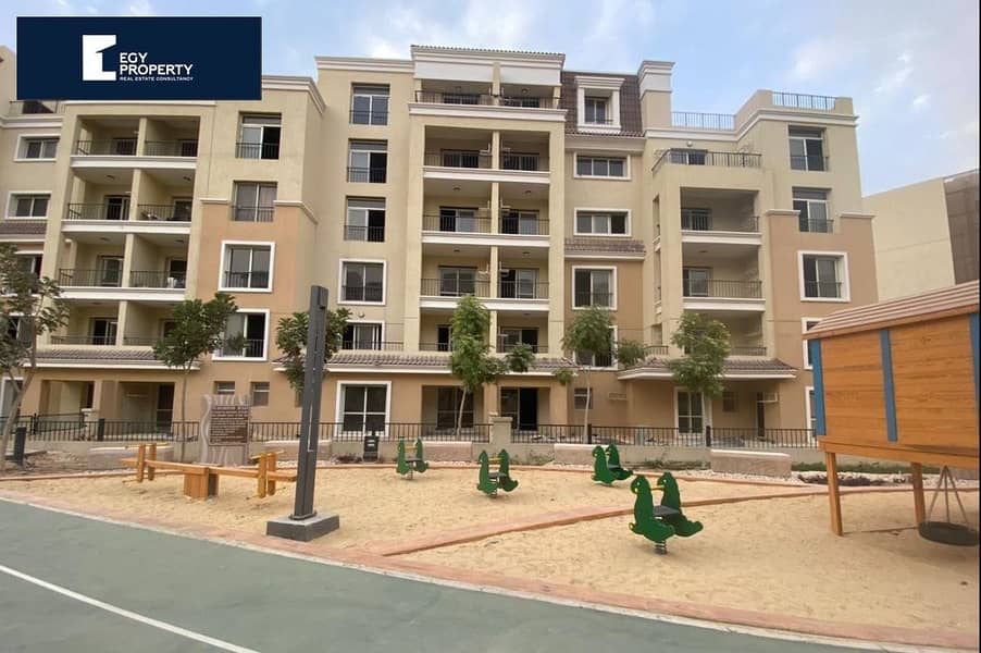 Own a 3 bedrooms with garden Apartment in New Cairo with 5% down payment and rest over 8 years in Sarai 1