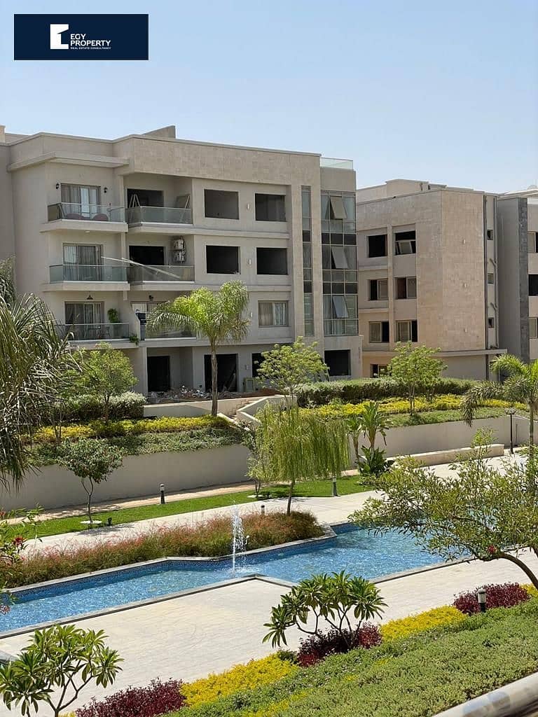 Ready to move Fully Finished Apartment with garden with intsallments on 5 years in New Cairo Golden Square 5