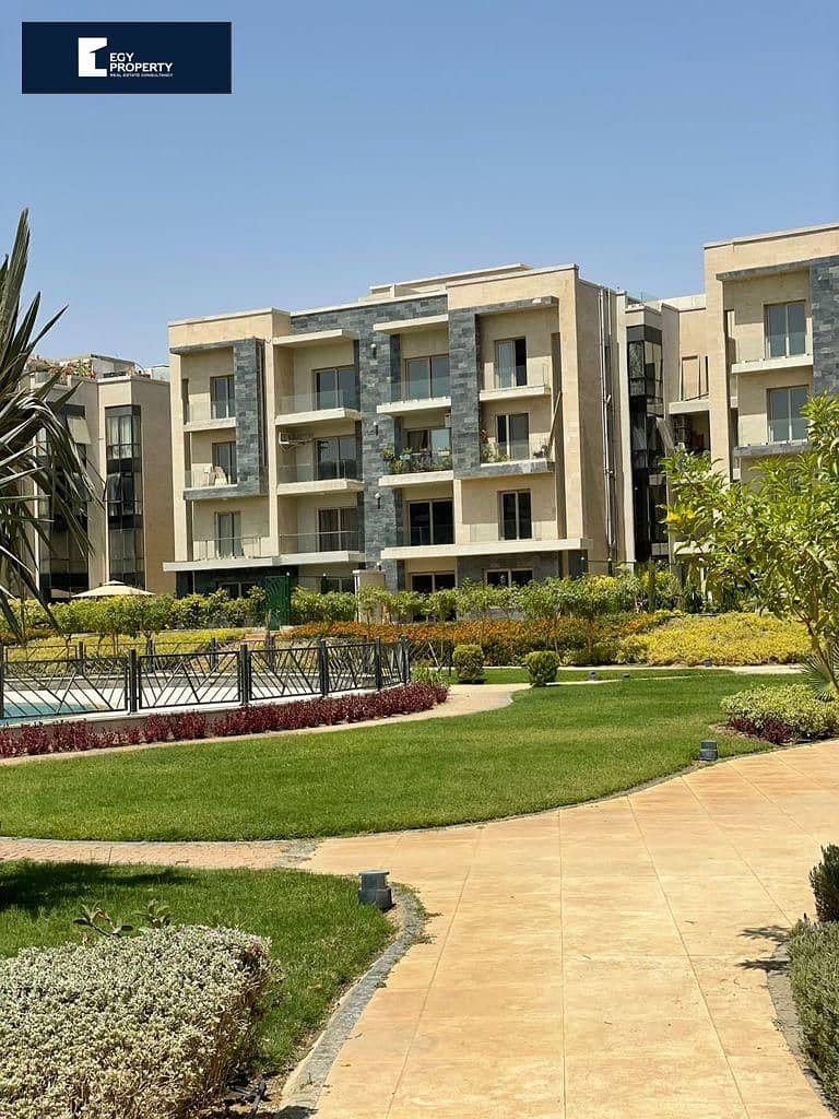 Ready to move Fully Finished Apartment with garden with intsallments on 5 years in New Cairo Golden Square 8