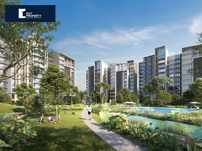 شقة ارضي بجاردن باقل مقدم في زيد ايست للبيع في التجمع الخامس بموقع متميز جدا  Ground with Garden Apartment 0