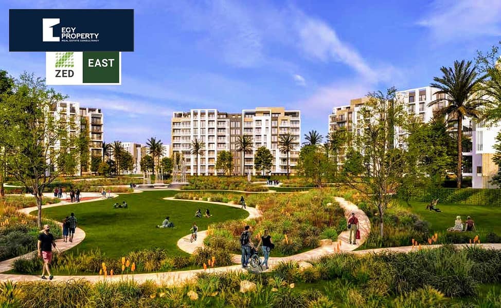 شقة ارضي بجاردن باقل مقدم في زيد ايست للبيع في التجمع الخامس بموقع متميز جدا  Ground with Garden Apartment 3