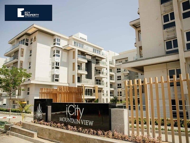 First Row on Lagoon Apartment for Sale with Installments in ICity October شقة صف أول على اللاجون للبيع 8