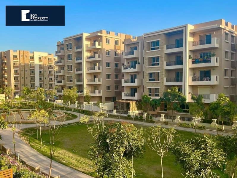 Installments with the price of cash apartment with garden for sale in Taj City Compound directly on suez road 3