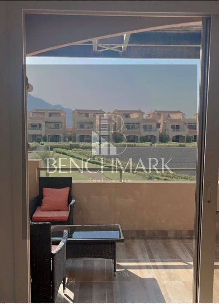 Chalet first floor 150m for sale in La Vista Topaz Ain Sokhna, Fully Finished, sea and landscape pool view, for Immediate delivery and ready to move 11