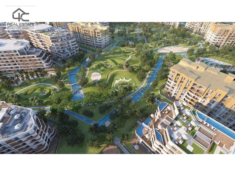 Apartment for sale in installments with the largest view open to the landscape, in a prime location in Mostakbal City 11