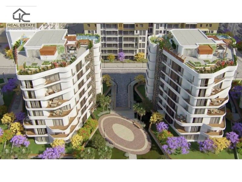 Apartment for sale in installments with the largest view open to the landscape, in a prime location in Mostakbal City 12