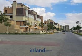 in SARAI Compound apartment for sale Next to Madinaty , Directly on the Suez Road The first quarterly installment 163 K