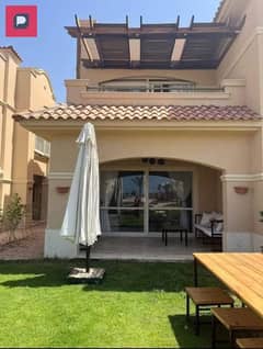 Ground chalet with garden for sale, 130 meters in La Vista Gardens, Ain Sokhna, wonderful view