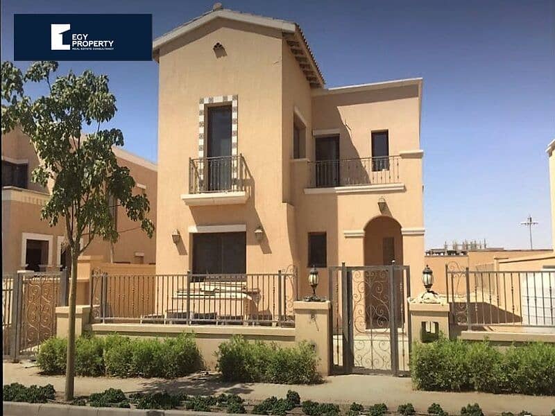 توين هاوس متشطب بالكامل للبيع بموقع متميز جدا في ميفيدا القاهرة الجديدة التجمع الخامس Super Lux Twin House 1