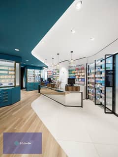 A pharmacy that serves an entire medical building that serves 2 hospitals, 110 square meters + 40 square meters outdoor space