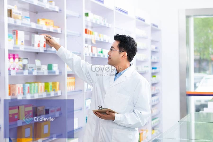 A pharmacy for sale in installments over 7 years in Ard al-Tabbah, on the 26th of July axis, next to the University of Egypt 1