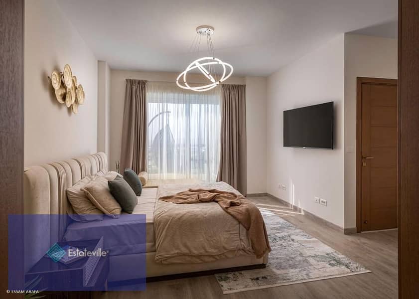 Apartment with garden for sale in installments over 10 years in the Administrative Capital, directly in front of the Diplomatic Quarter 9