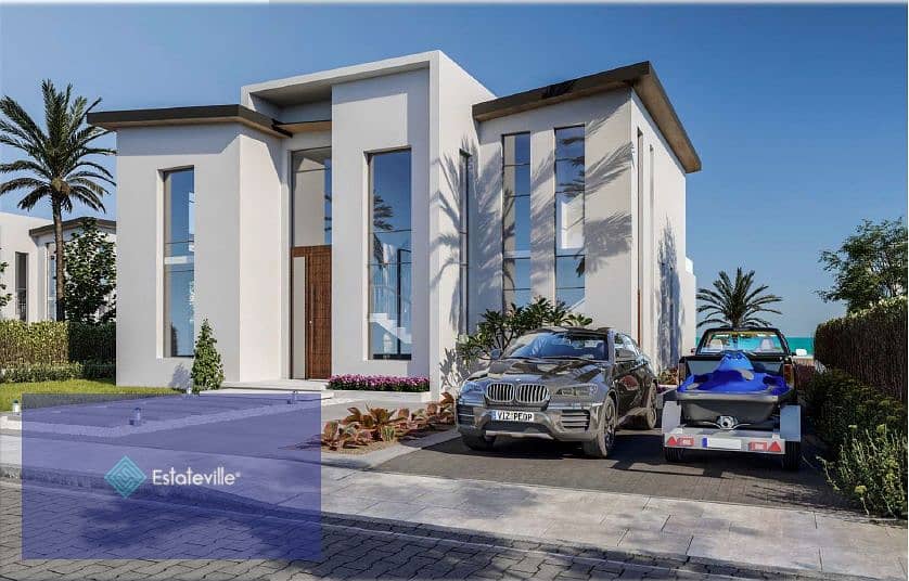 With a 3.5% down payment, a finished villa on the lagoon for sale in the North Coast of Ras Al-Hikma, in installments over 9 years 2