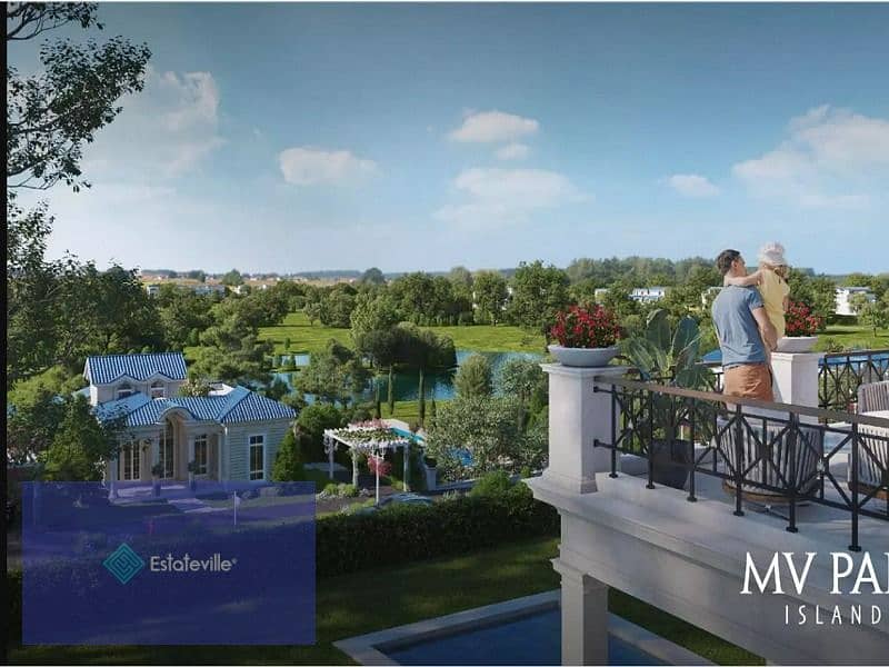 With a 5% down payment, contract for a garden villa in Mostakbal City in front of Mazar Park and a view of a tourist walkway 2