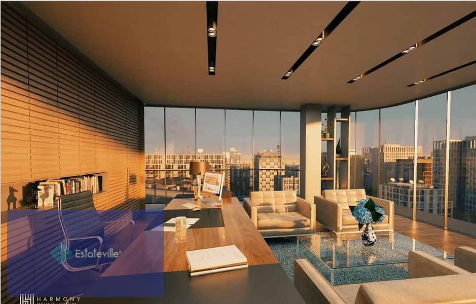 A 45 sqm office in the government district, with a view in front of the services area and a view on the Misr Mosque, in installments 6