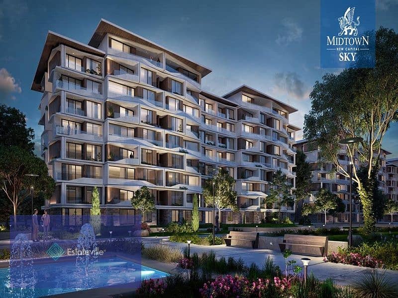 Apartment in a garden with a down payment of 578 thousand and a 5% discount in front of the Mega Mall and the exhibition grounds, in installments. 1