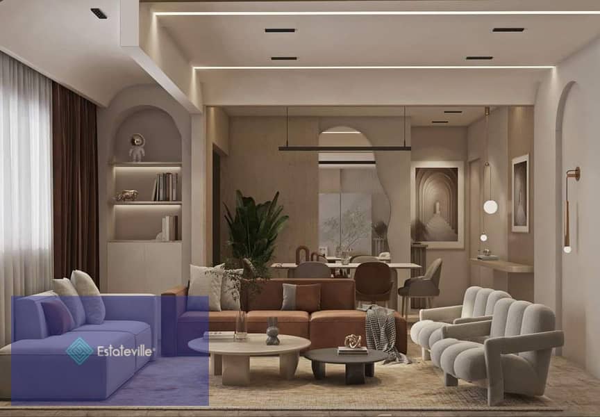 With a down payment of 742 thousand, a 3-room apartment in Mostakbal, directly on the axis and a water feature view, with installments over 8 years 2