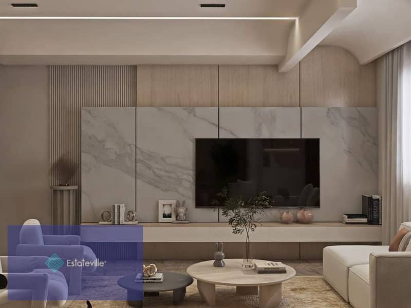 With a down payment of 742 thousand, a 3-room apartment in Mostakbal, directly on the axis and a water feature view, with installments over 8 years 7