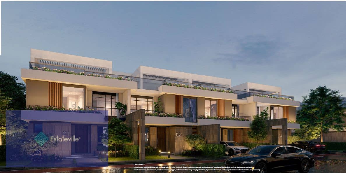 Townhouse with installments over 9 years in front of Madinaty and the Ring Road, Lagoon view 1