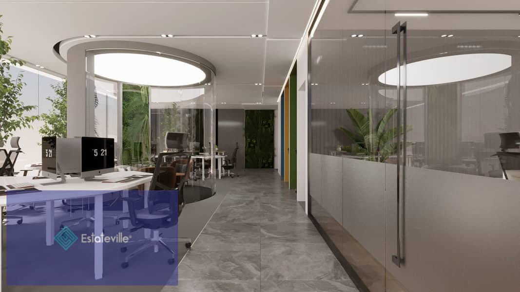 An office in the financial district with a 20% discount, next to the Suez Canal Bank and CIB, finished in installments 1