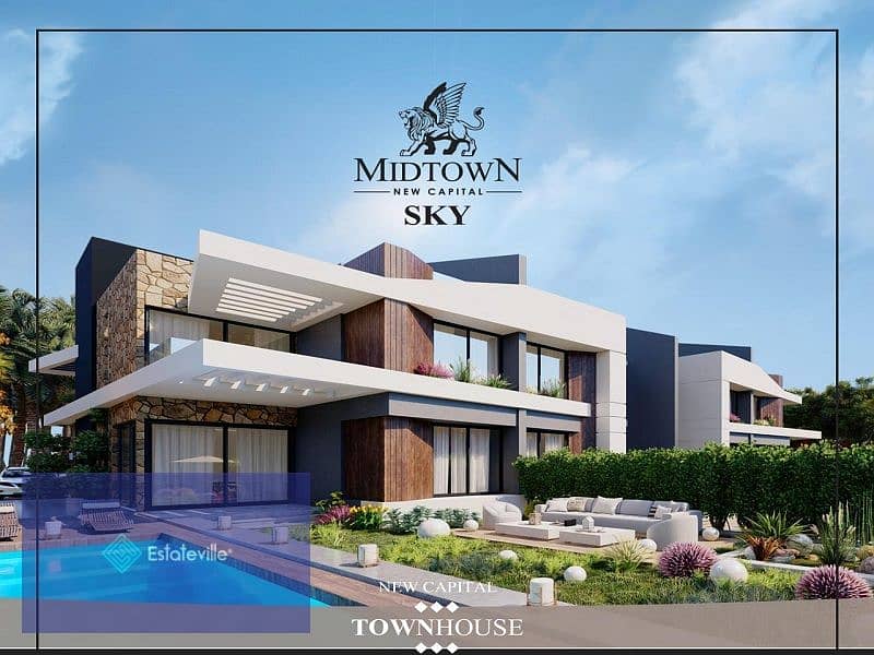 Twin house with a down payment of 2 million 700 thousand at a 5% discount in front of Al-Futtaim Mall and installments over 7 years 1