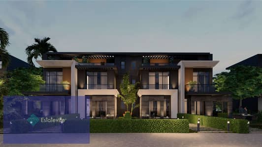 Quattro villa with a down payment of 744 thousand, view on Water Feature, in front of Madinaty Villas, direct and installments over 8 years