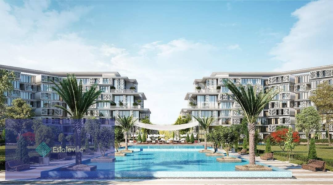 Two-room apartment in front of Al-Futtaim Mall and on the main axis, with a view on Water Feature, in installments 8