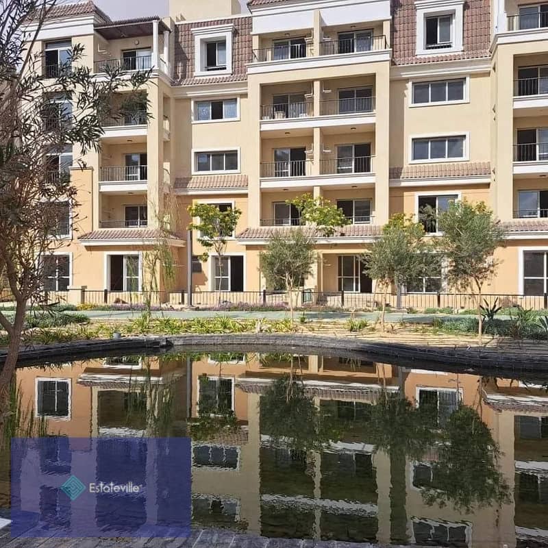 Two-bedroom apartment in the largest compound in Mostakbal 1,300 acres next to Madinaty and on the Suez Road, already living with a 5% down payment an 4