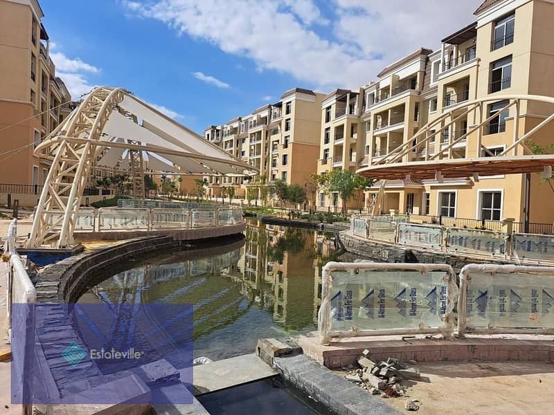 Two-bedroom apartment in the largest compound in Mostakbal 1,300 acres next to Madinaty and on the Suez Road, already living with a 5% down payment an 12