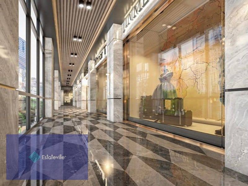 Your shop with the lowest down payment on the desert, ground floor, 61 meters, plot area of ​​33 meters, with a view on the plaza, serving the airport 9