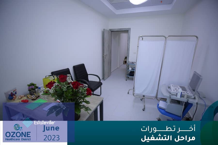 47-meter clinic, 3 months delivery, in a fully equipped medical building with a 30% down payment and payment over 4 years in the Narges area, building 2