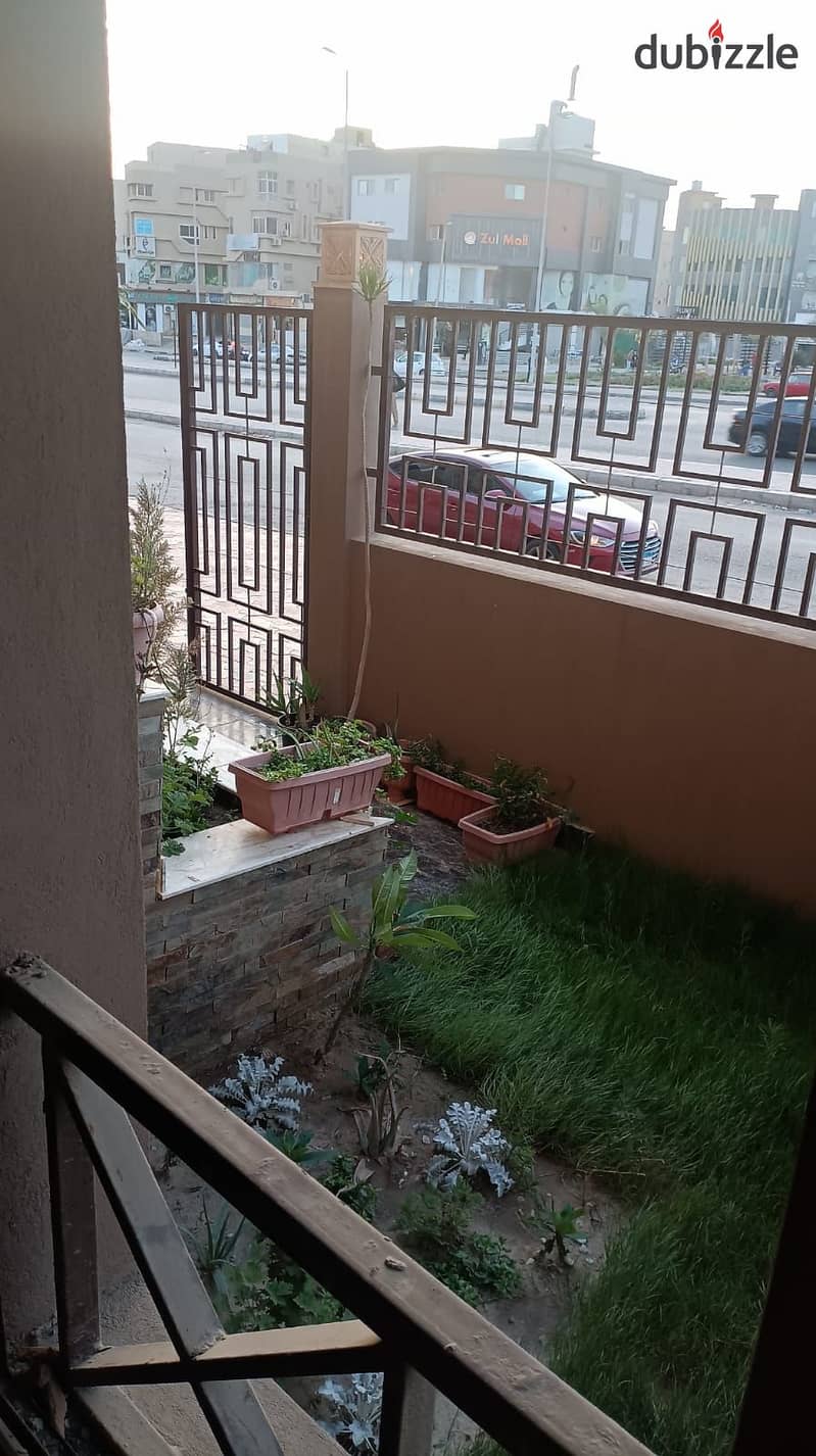 Duplex for sale, ground floor with garden in front of the gate of Beverly Hills, Range Rover and Mercedes, Sheikh Zayed 18