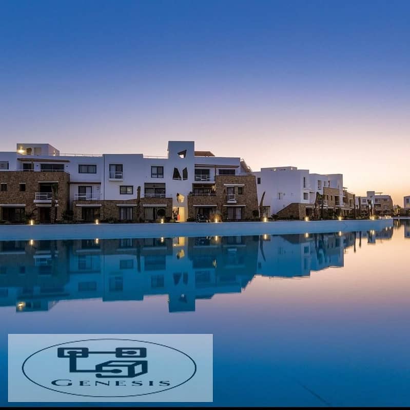 Chalet 138 sqm, hotel finishing, in Swan Lake, El Gouna, Hassan Allam, on the sea | in installments 5