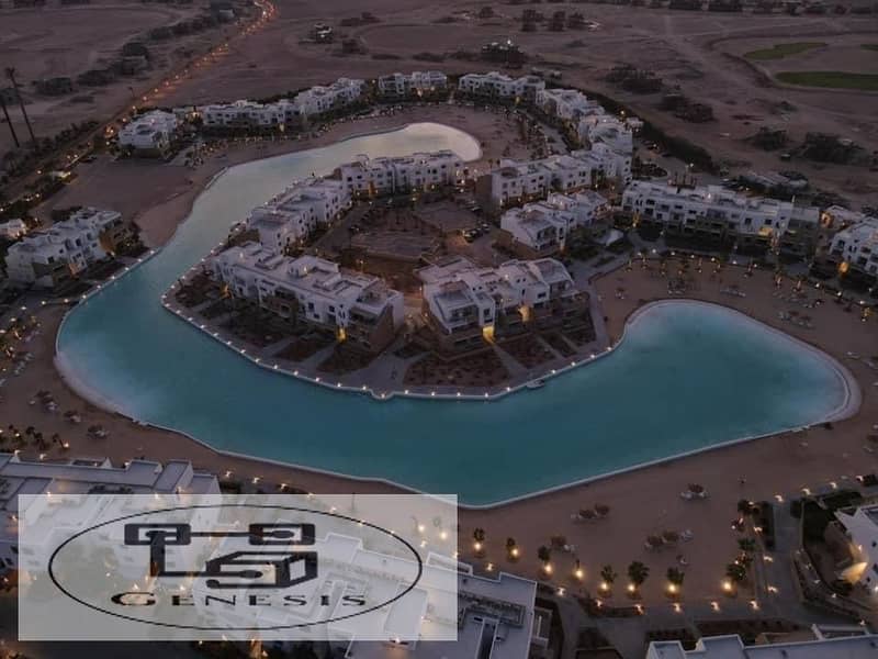 Chalet 138 sqm, hotel finishing, in Swan Lake, El Gouna, Hassan Allam, on the sea | in installments 6