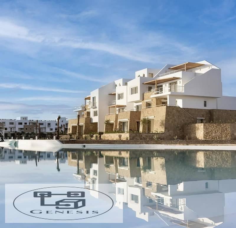 Chalet 138 sqm, hotel finishing, in Swan Lake, El Gouna, Hassan Allam, on the sea | in installments 8