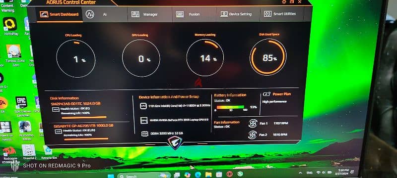 gaming laptop aorus 15p xd 1