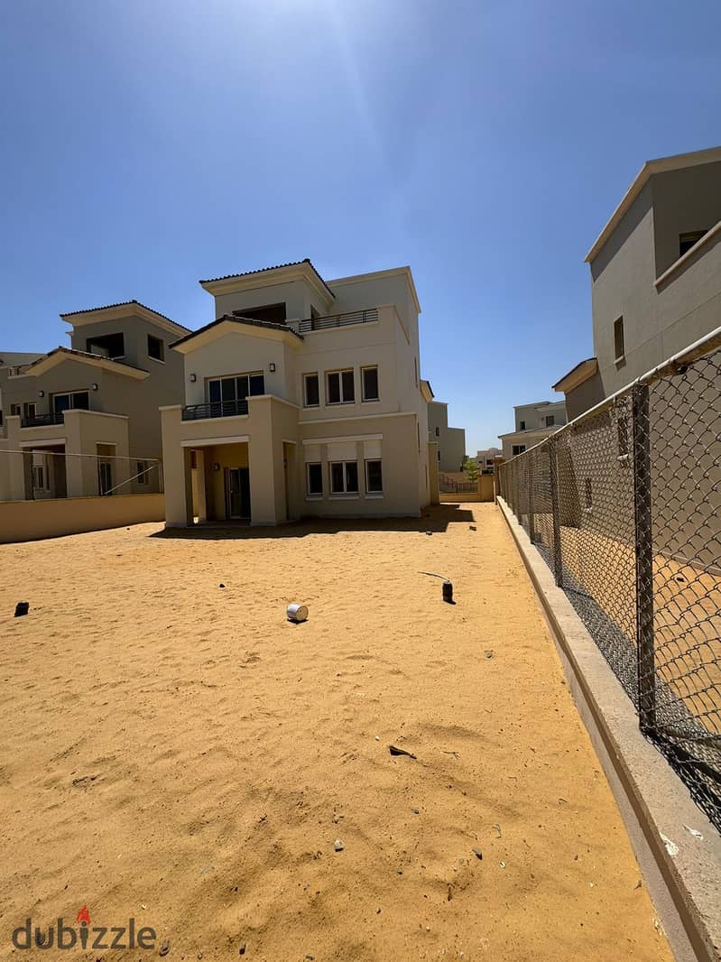 Standalone for sale  bahry view wide garden finished with A/c’s in Uptown Cairo Compound 6