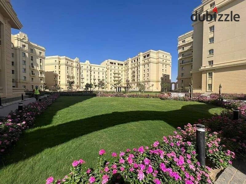 شقه غرفتين استلام فوري بتشطيب كامل في قلب العاصمه الاداريه مبني علي الطراز الفرنسي | 5% مقدم * Garden city * 12