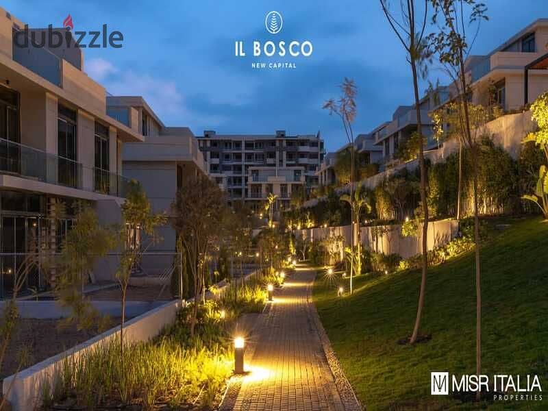 Ready to move Apartment for sale, in the heart of the new capital, with a special discount and a 5% down payment with Misr Italia - IL Bosco 22