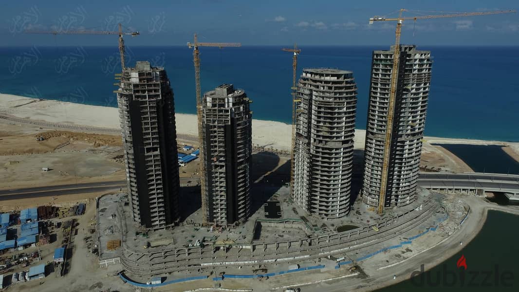 Studio for sale fully finished sea view in The Gate El Alamein Towers 12