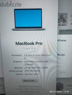 MacBook pro 15Inch Mid2018