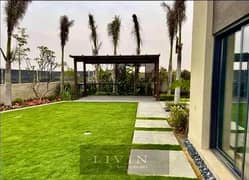 Apartment with private garden, 130m for sale, open view water features, with a 42% discount on cash, in Taj City Compound next to City Center Almaza 0