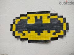 رسم لوجو باتمان بيكسل - Batman Pixel logo drawing