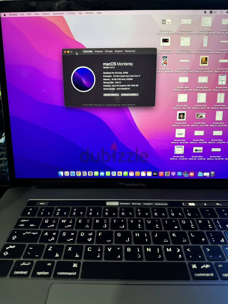 Macbook pro 15 inch touch Bar 2016 0