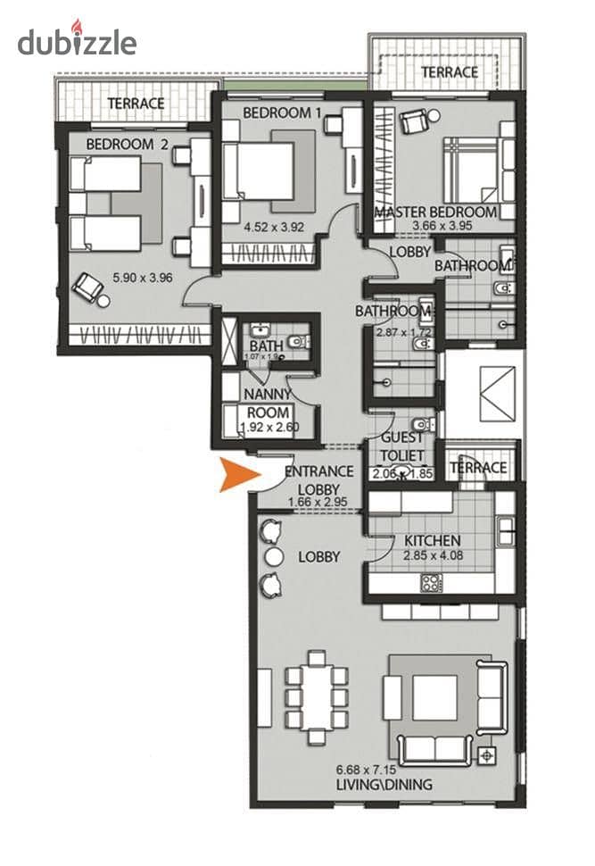 Apartment 220m  pyramid View For sale in pyramid Hills october Fully Finished ready to move شقة تسليم فوري للبيع 220م للبيع بيراميدز هيلز 11