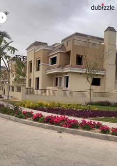 Villa with private garden for sale in the best location in New Cairo at a huge discount in Sarai Compound