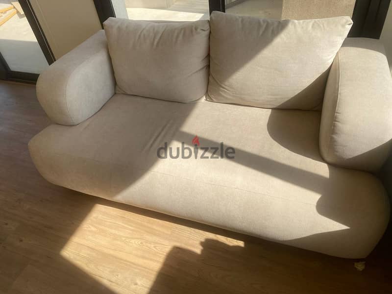 Beige Couch 2 Seater - Brand: Hippo 1