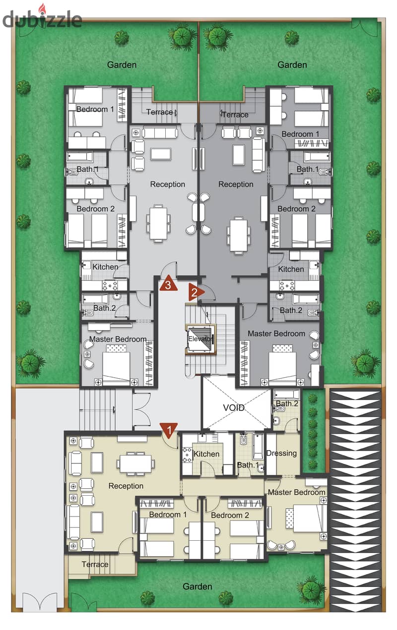 beit al watan new cairo شقة للبيع 160 متر ارضي بجاردن بمقدم وتسهيلات في الحي الرابع بيت الوطن التجمع الخامس 7